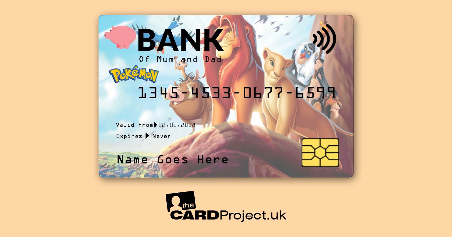 Kids Lion King Toy Credit Card  (FRONT)